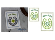 ITH - Postkarte Hufeisen Glücksklee